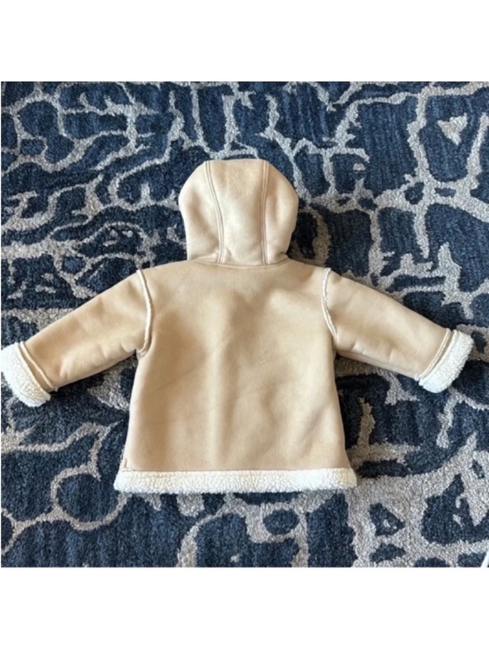 Gap Baby/Kids/Boys/Girls Faux Suede Shearling Zip Hooded Jacket/Coat Sz 6-12M